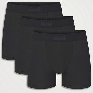 SKIMS 3 Pack - 3" Inseam Black Cotton Boxers